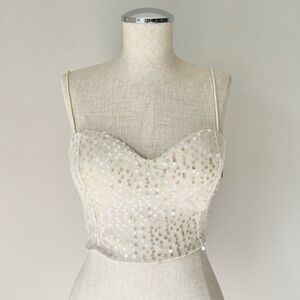 Superdown sequin corset top